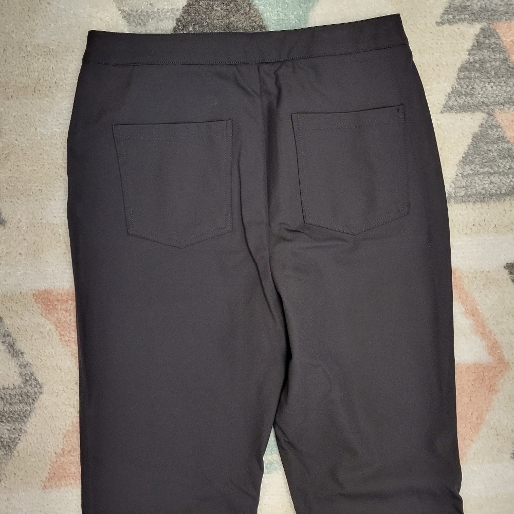 House of Harlow 1960 Stretch High Waist Straight Leg Ankle Pants Black Size 10 - Picture 7 of 8